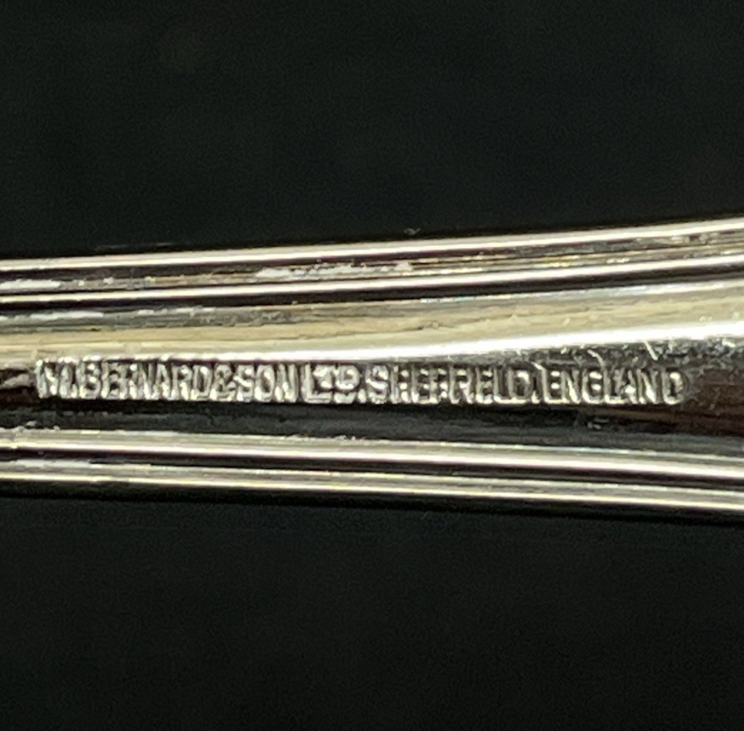 Kings by Sheffield Silverplate 3-Piece Hostess Set Spoon, Fork, and Pasta Server