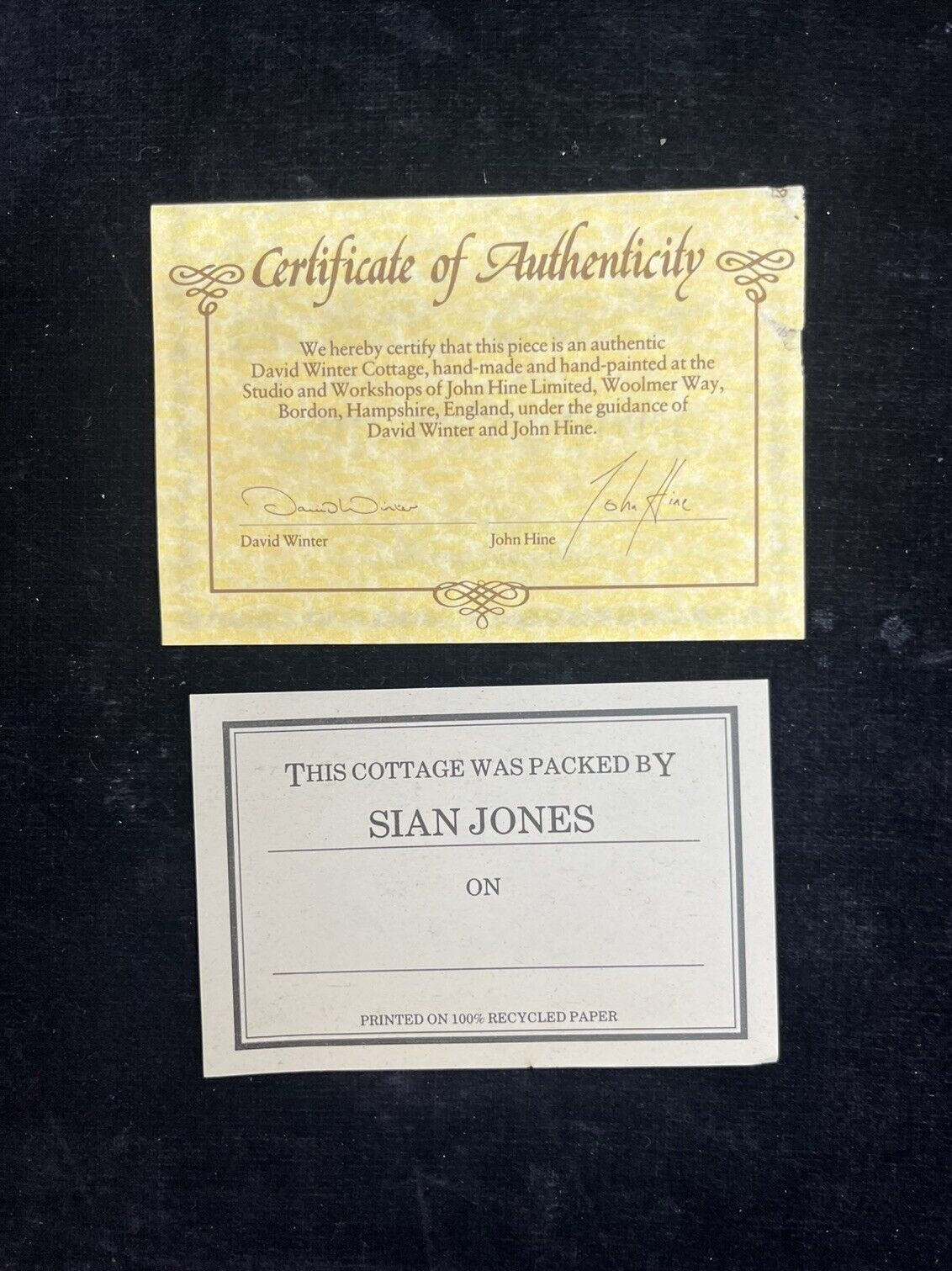 The Irish Collection Only A Span Apart by David Winter 1991 w/ box + COA