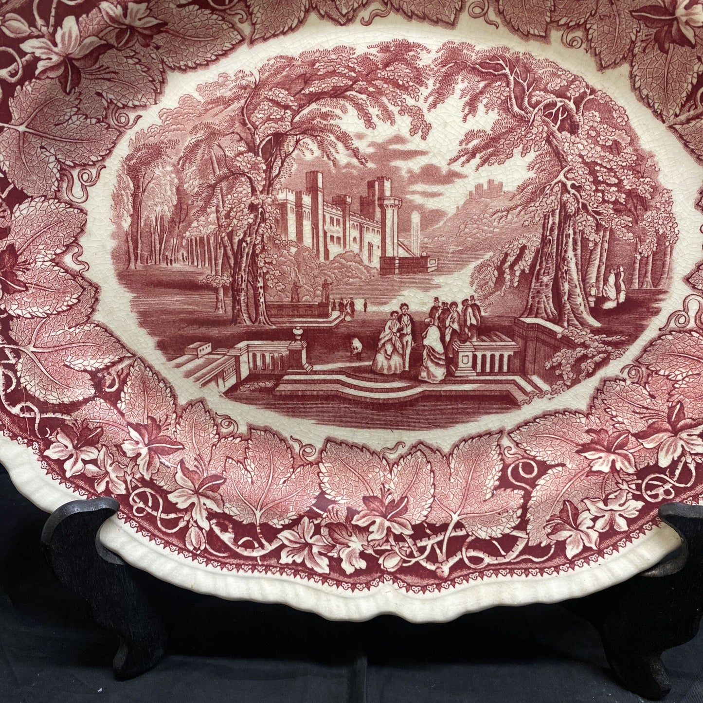 Mason's Vista Pink Oval Shaped 15 1/2" Serving Platter