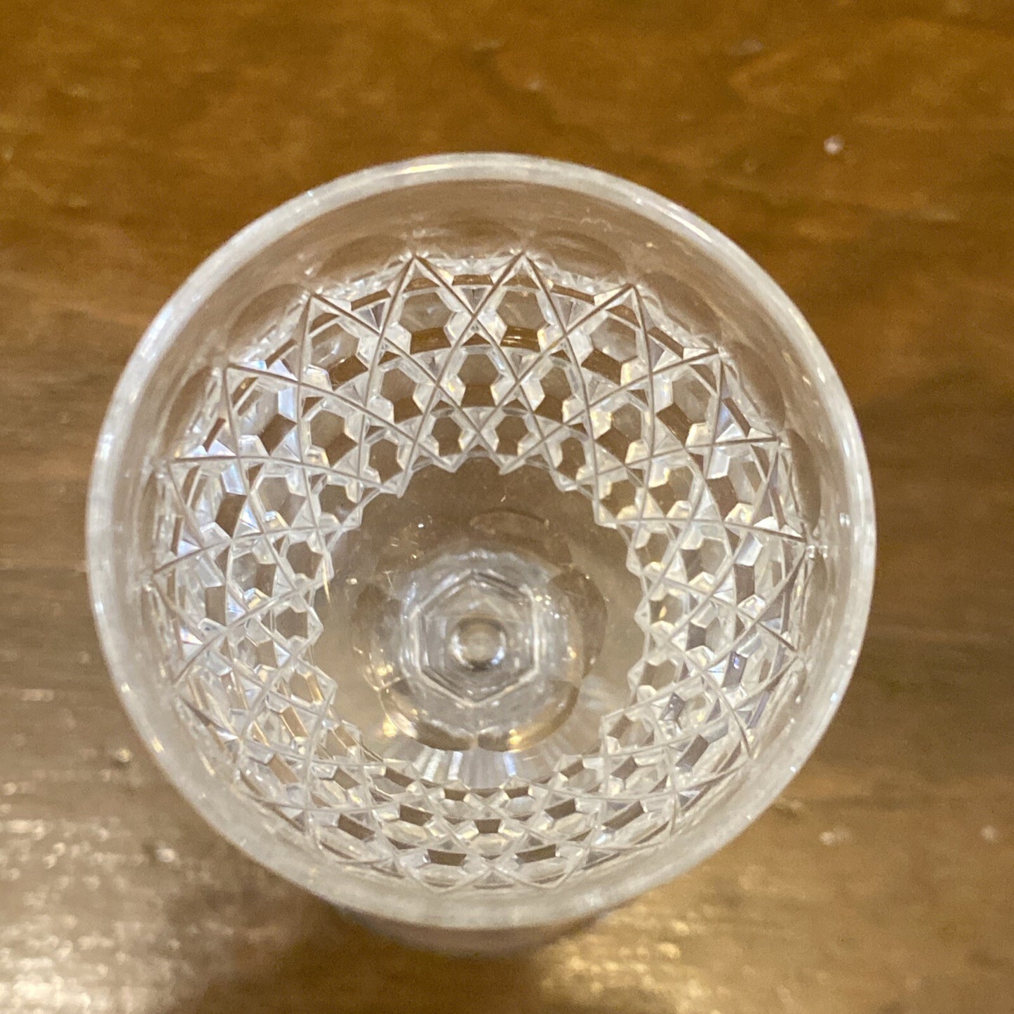 1 Stem Of Dorflinger Diamond Hob 4"Cordial Cut Glass From 1875 1 3/4"  W