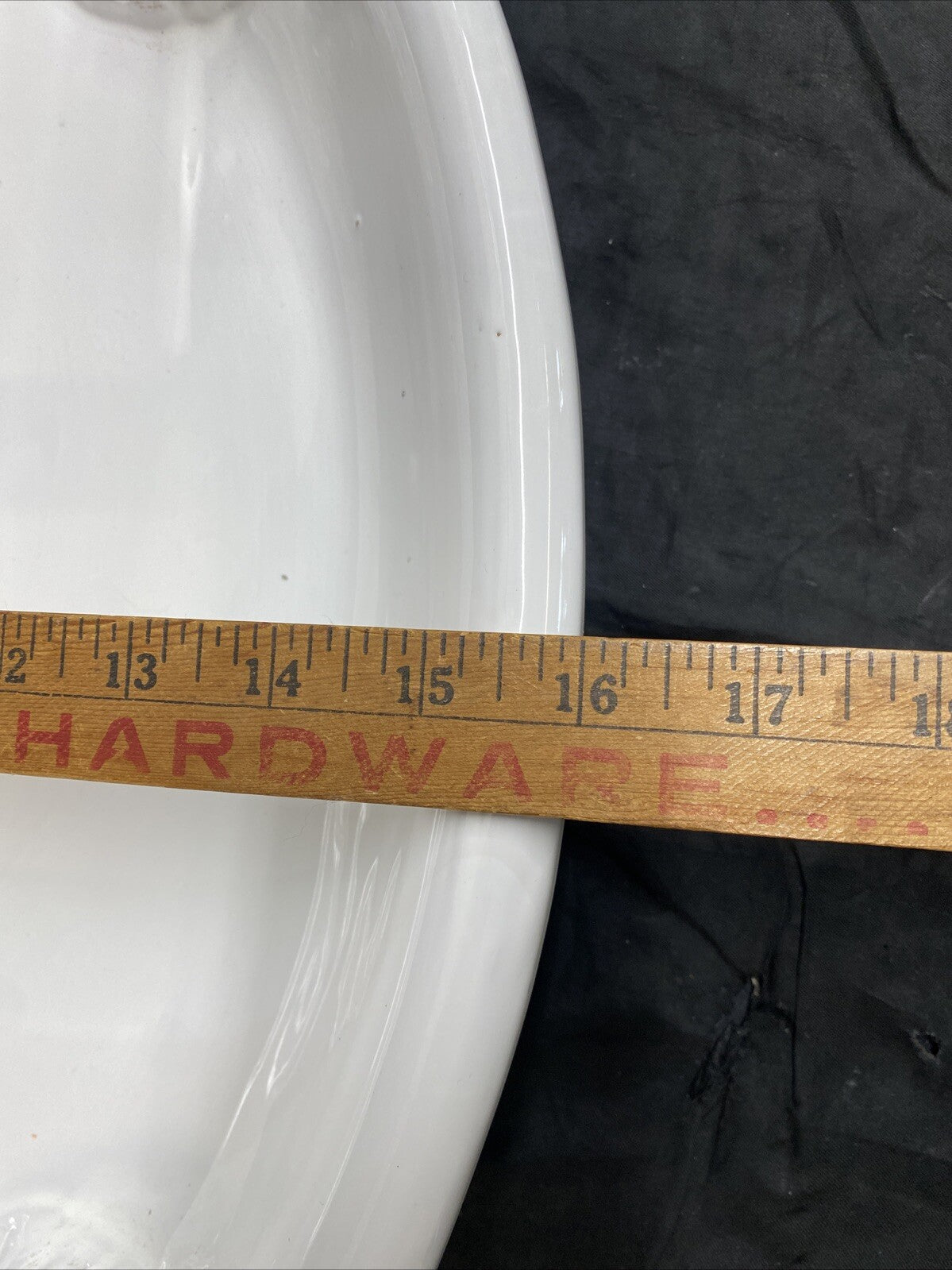 Large White Unmarked Seashell Rope Handle Serving Platter 57/60 Italy