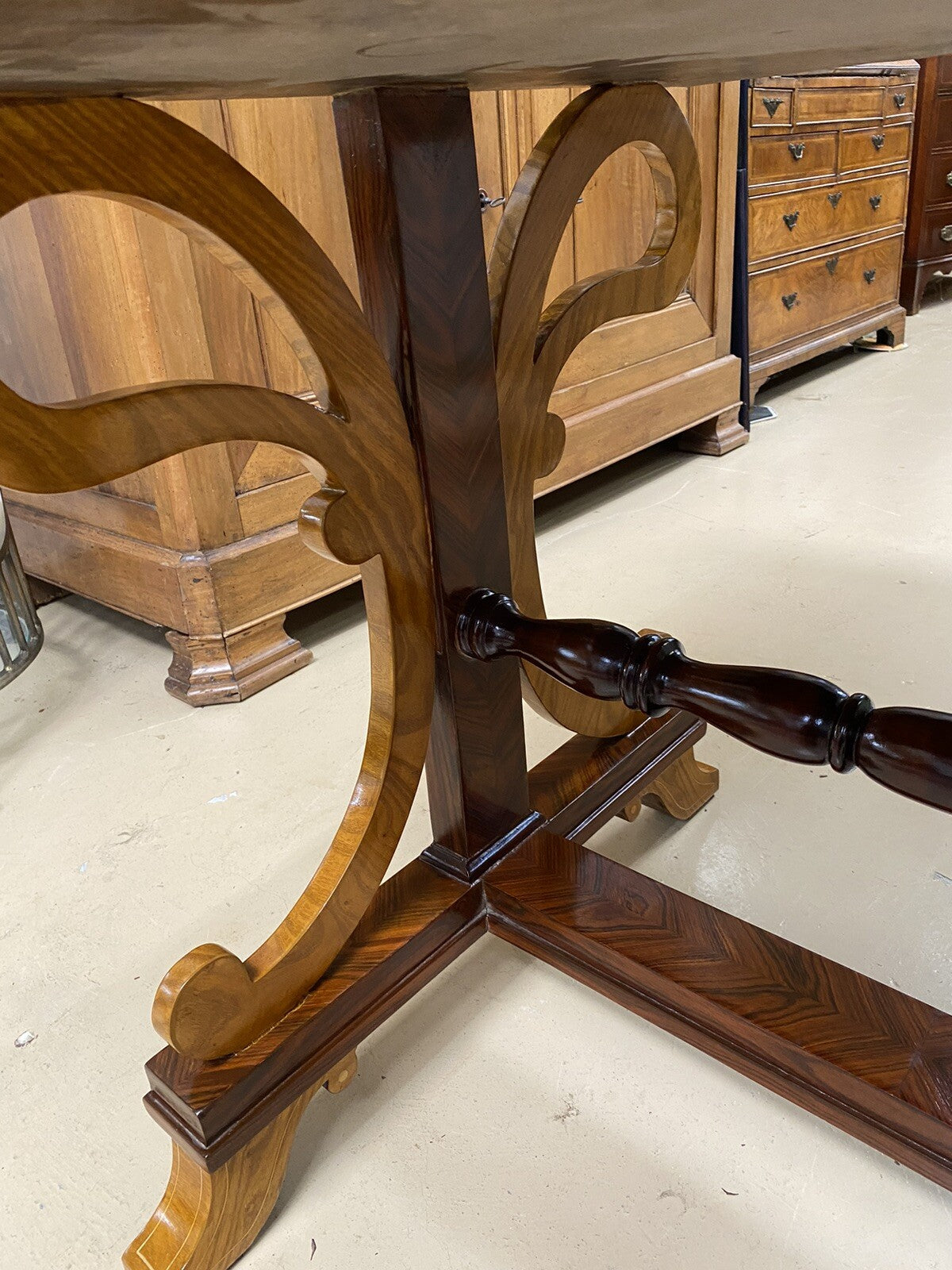 PAIR of ANTIQUE BIEDERMEIER STYLE SINGLE DRAWER SIDE END SOFA TABLES