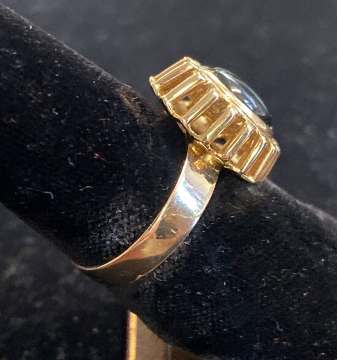 14K Yellow Gold Star Sapphire Ring Size 7.75 6.4g