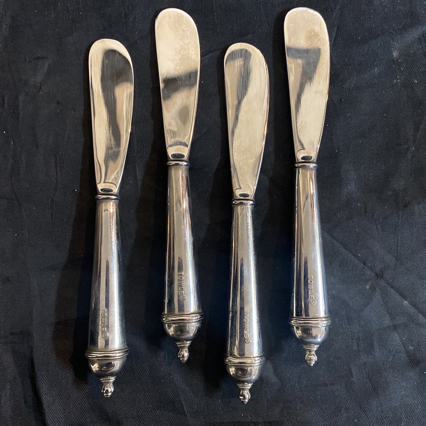 Towle Silversmiths Set of 4 Cheese knives In Original Box