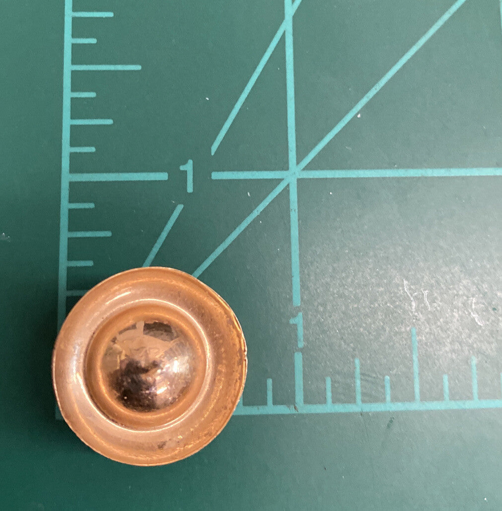 14K Stud Button Earrings w/ Black Onyx Center 4.3g CB25