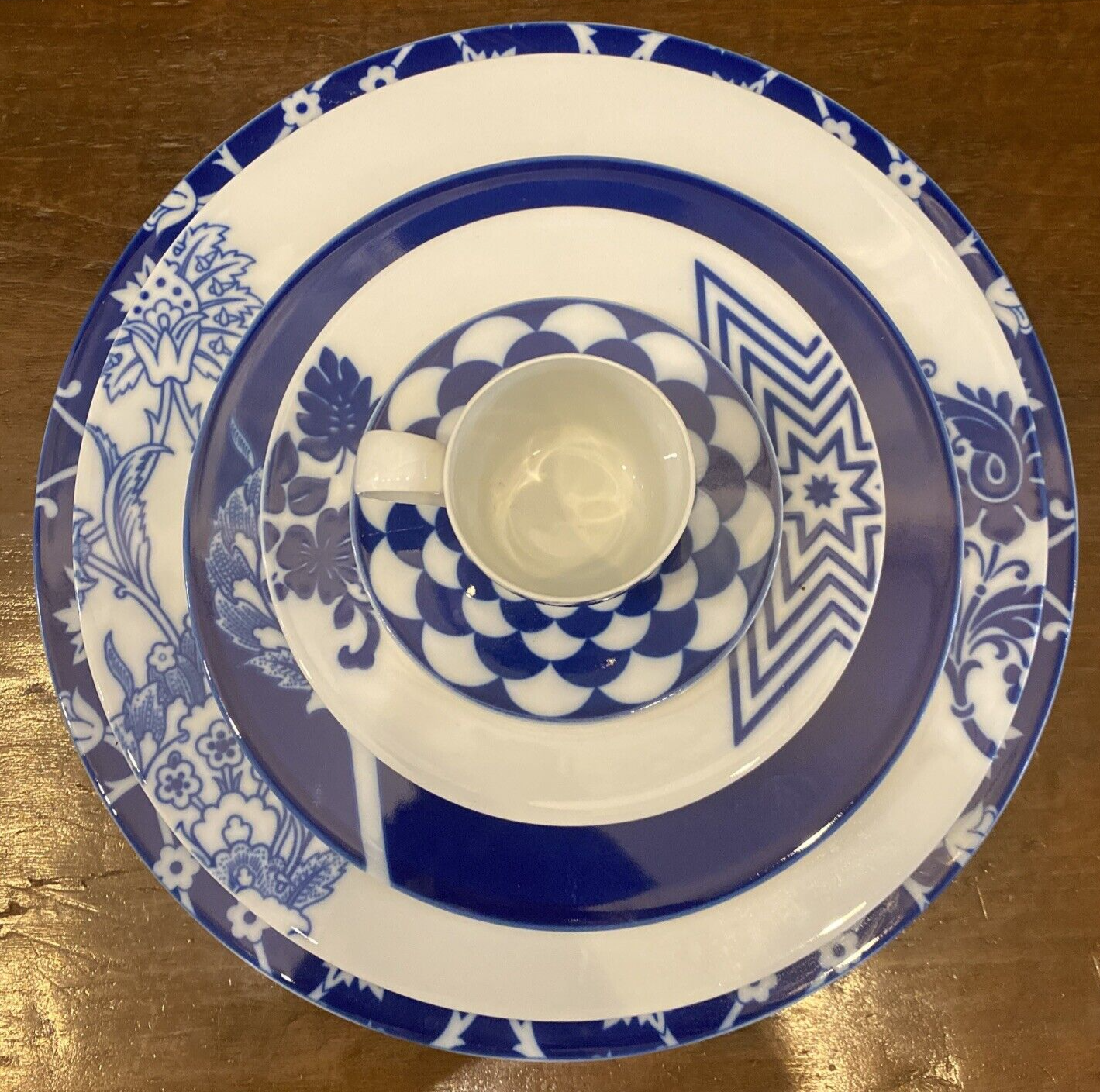 Sieger Furstenberg Wunderkammer Blue White 6 pc Retail $840 Rare Germany