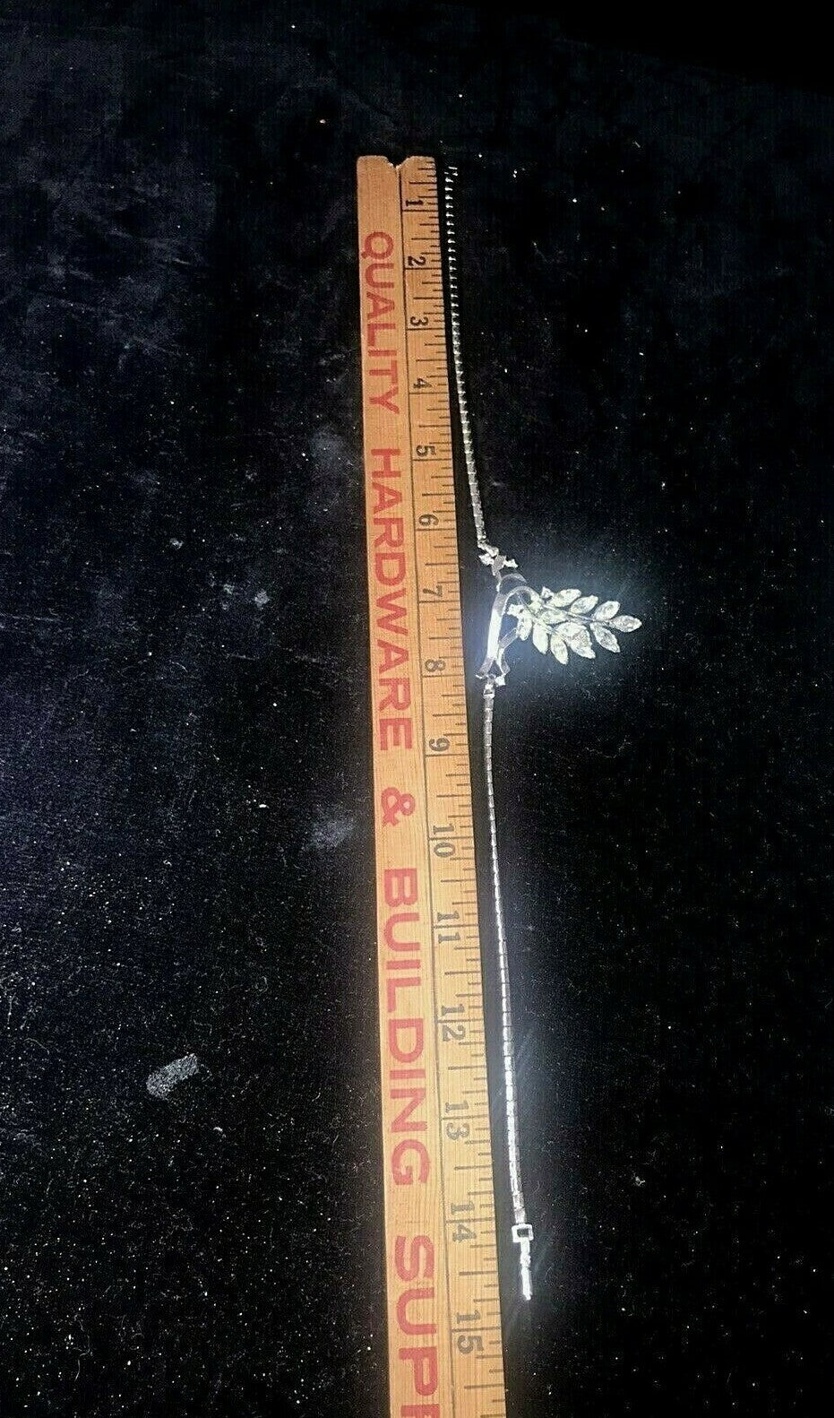 1951 TRIFARI "Spring Fantasy" Necklace 15" Choker Silver w Clear Rhinestones