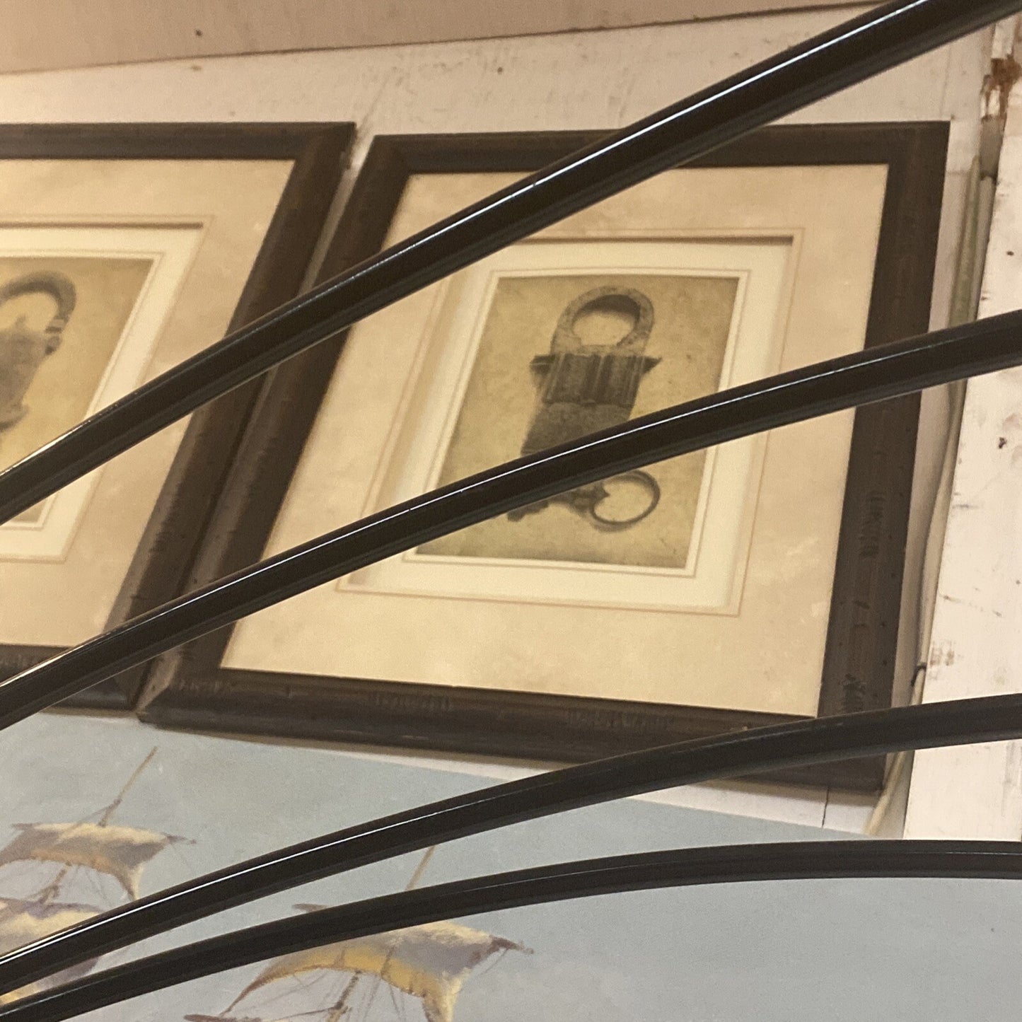 Midcentury Modern Arc Nova Mushroom 5 Light Arm Floor Lamp Black