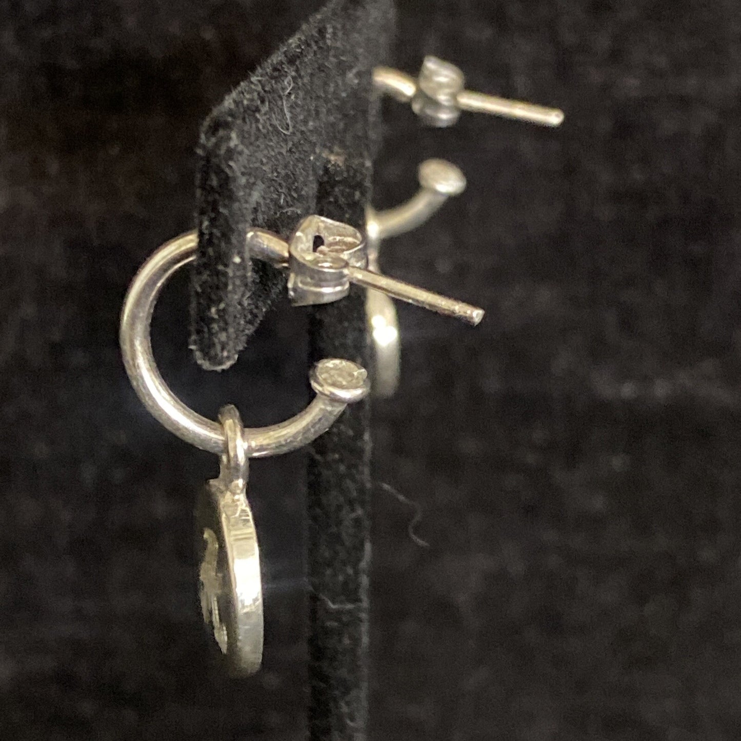 Sterling Silver 925 Dangle Drop University of Alabama "A" Earrings 7g