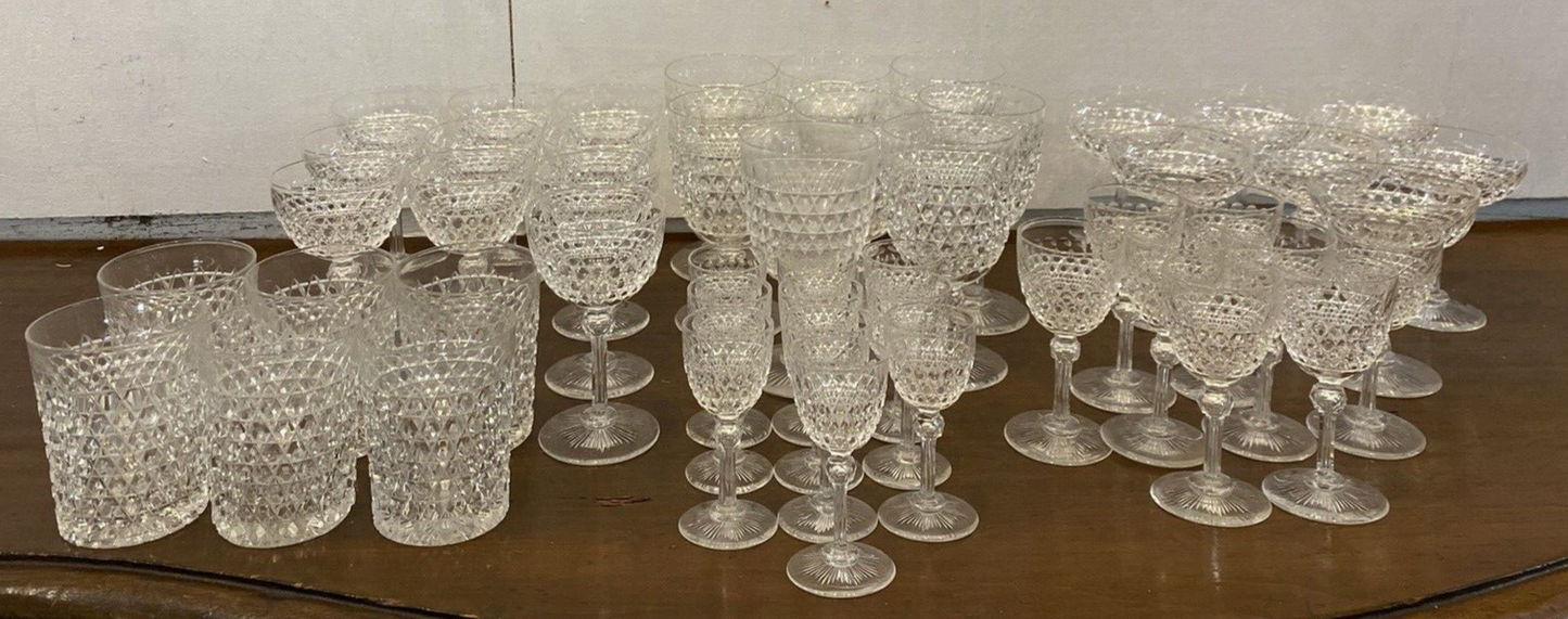 1875 Dorflinger  Hob Diamond 5" Wine Claret