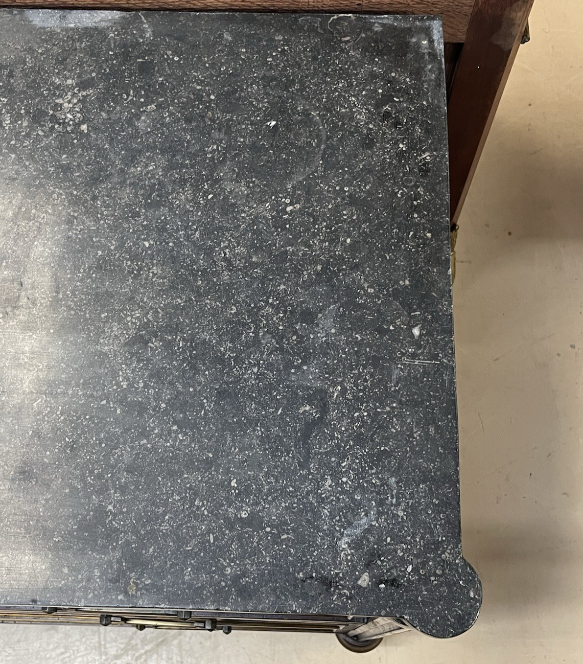 ANTIQUE FRENCH LOUIS XVI MARBLE-TOP FLAME BURL MAHOGANY COMMODE CHEST OF DRAWERS