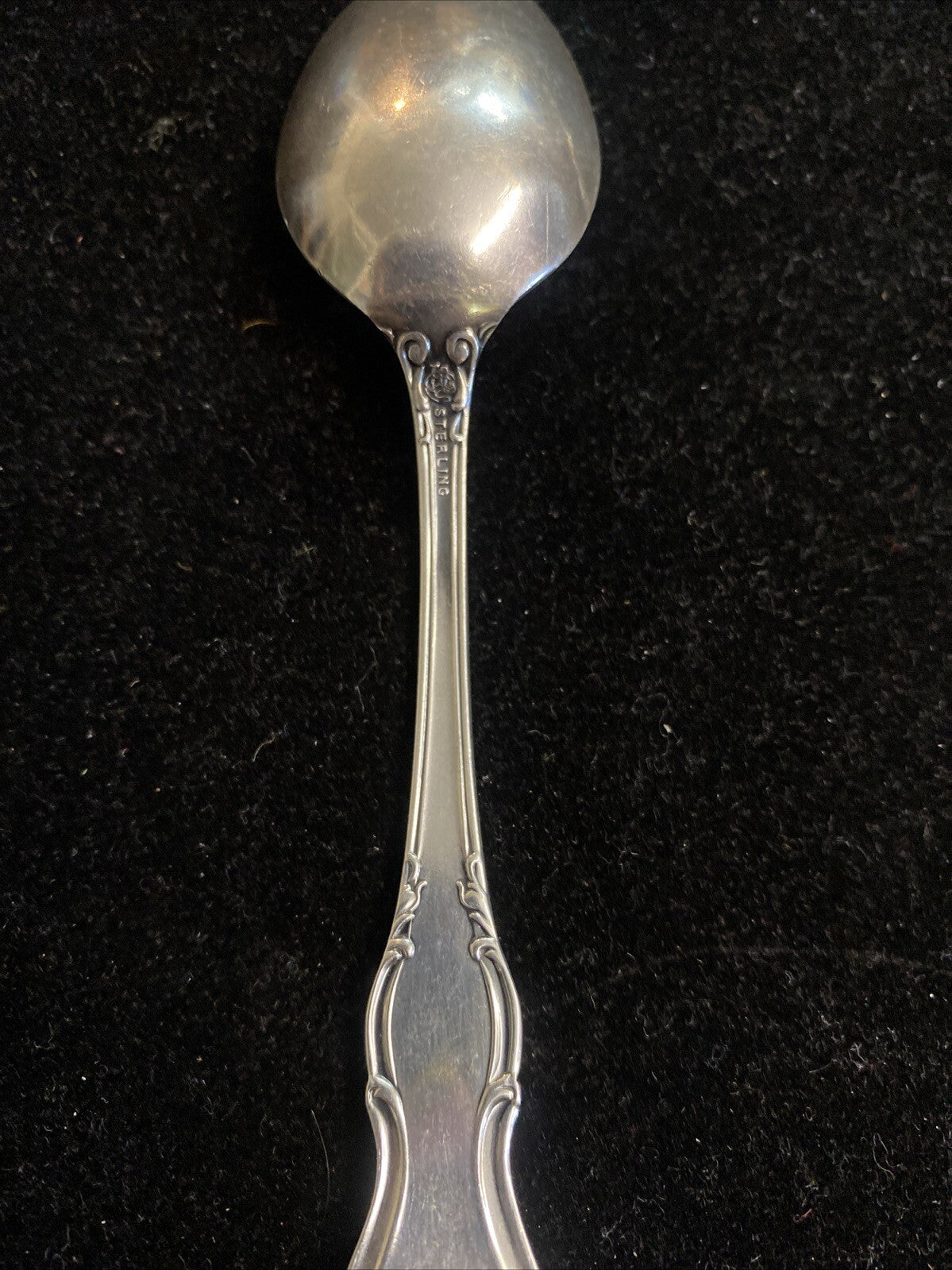 FRANK SMITH COLBERT STERLING SILVER 5.5" COFFEE SPOON -engraved Julia 1921 15.8g