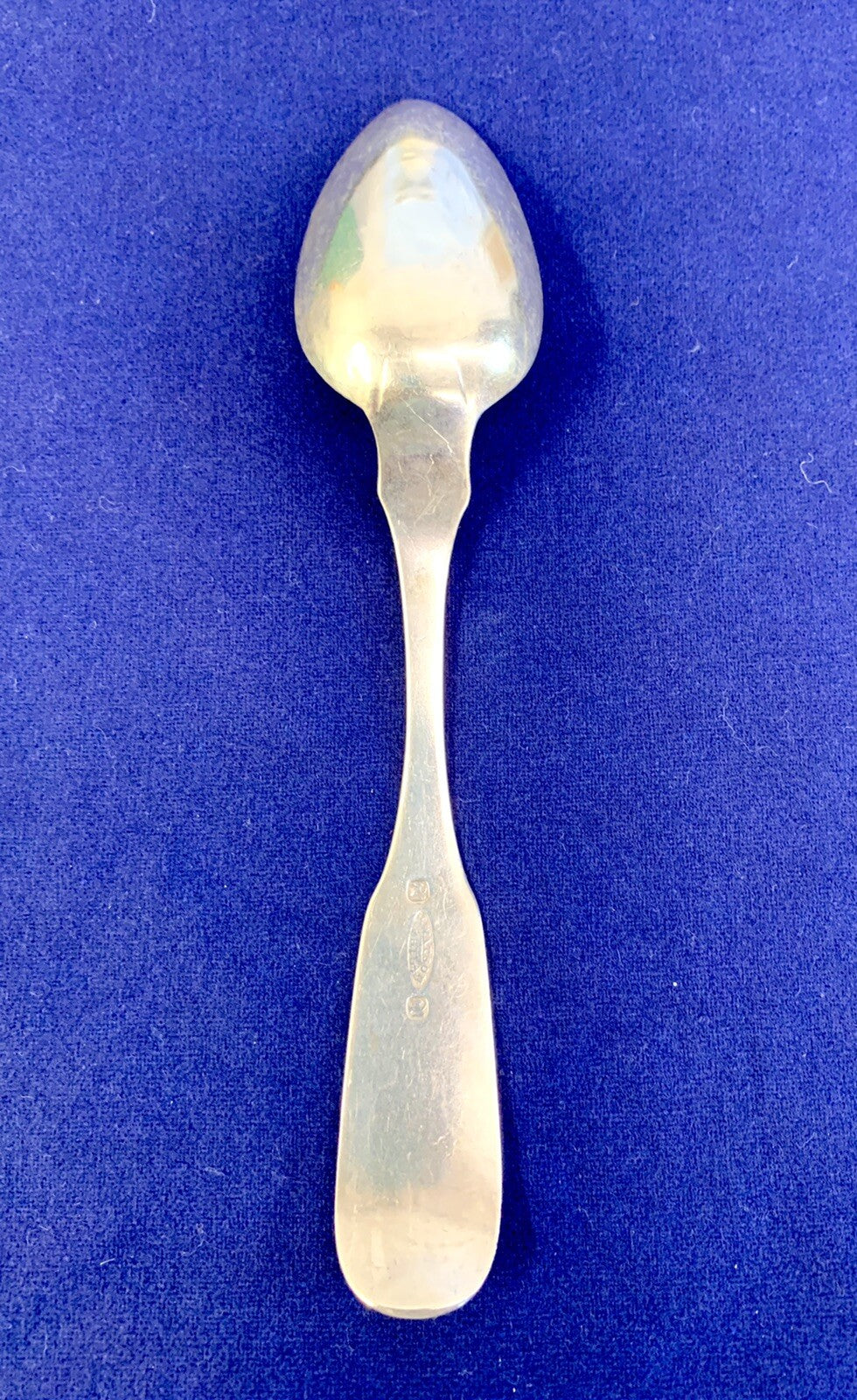 Coin Silver by James Watson from Philadelphia Pair Large 8" Serving Spoons 1820