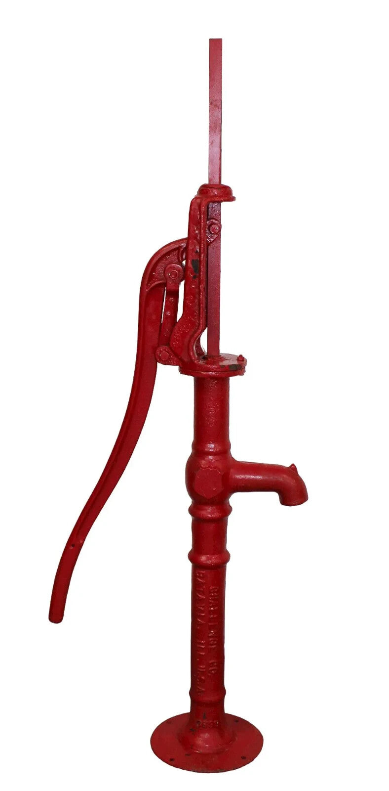 Vintage Red Challenge Co Batavia ILL Cast Iron Antique Hand Water Well Pump