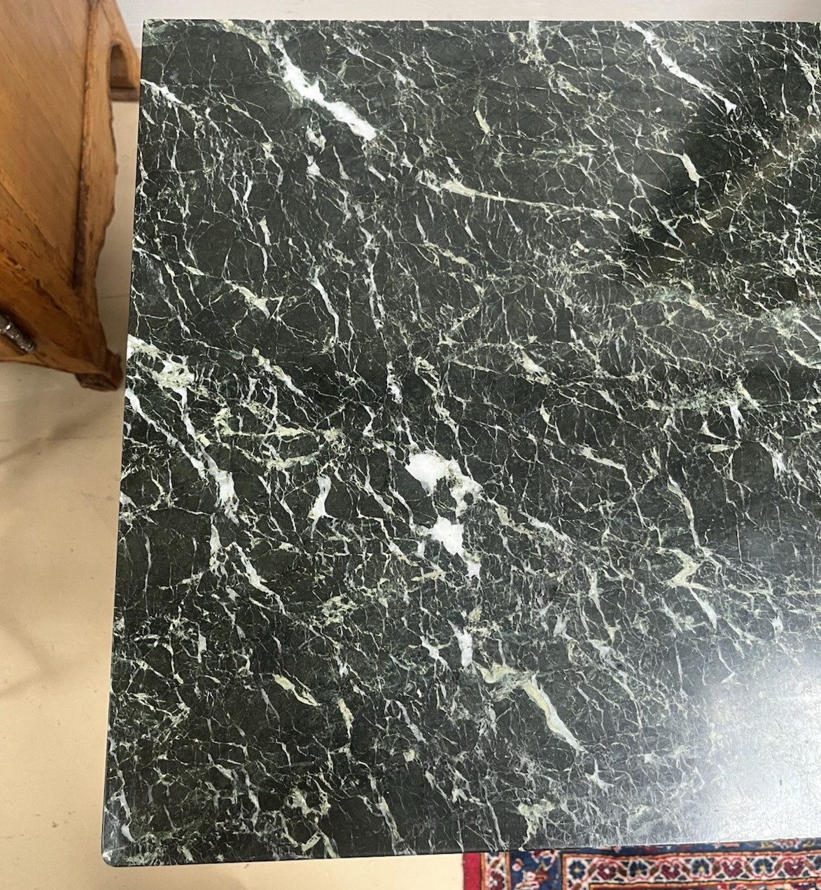 FRENCH LOUIS XVI STYLE MARBLE-TOP MAHOGANY COMMODE CHEST OF DRAWERS 36"Hx 39"W