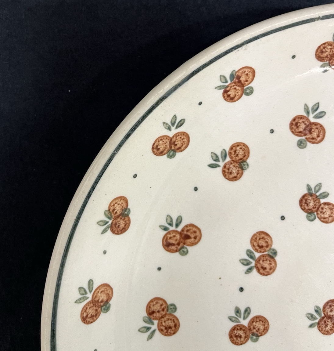 Boleslawiec Polish Pottery Dinner/Decorative Plate, Wild Cherry Pattern 10.75 in