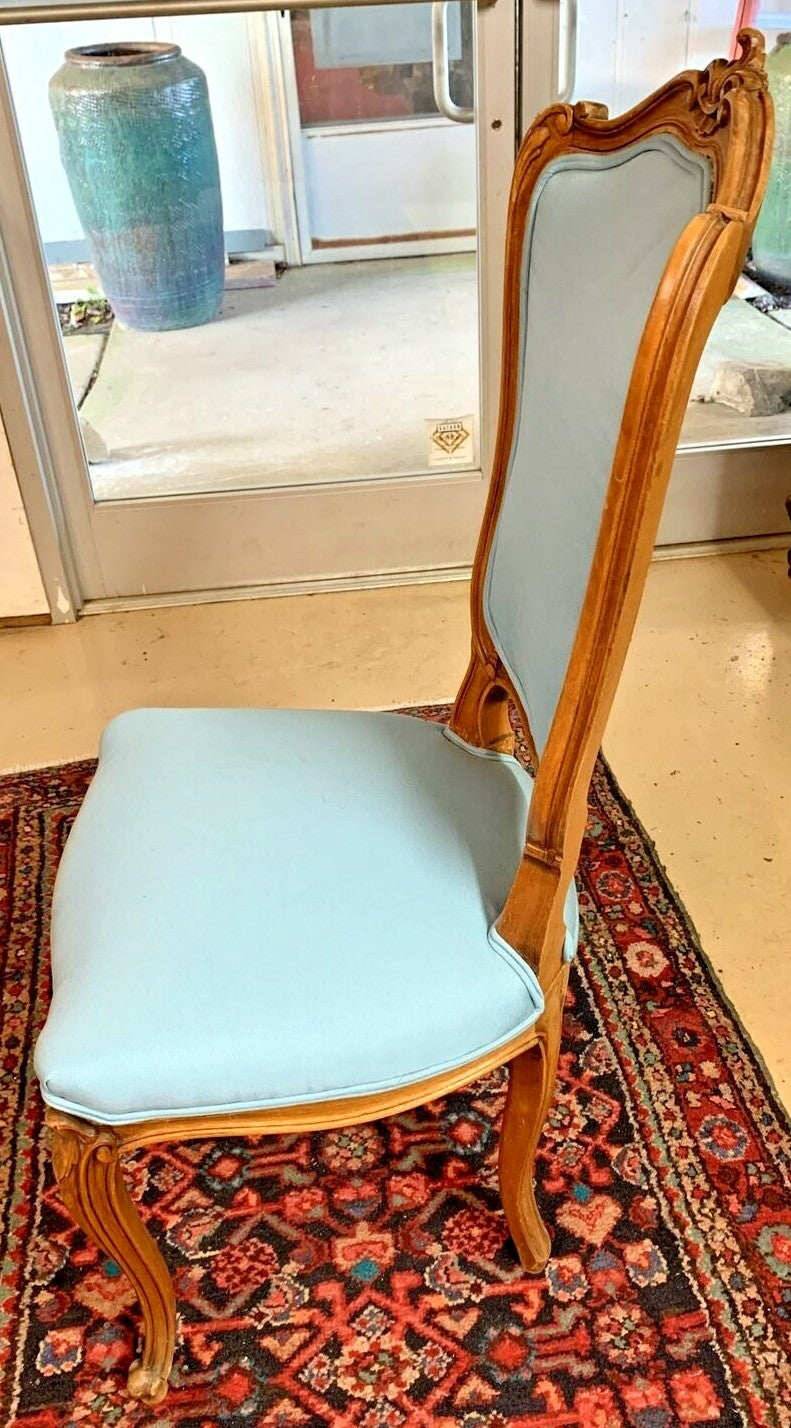 Set of 6 Louis XV style French Walnut Carved Side Chairs