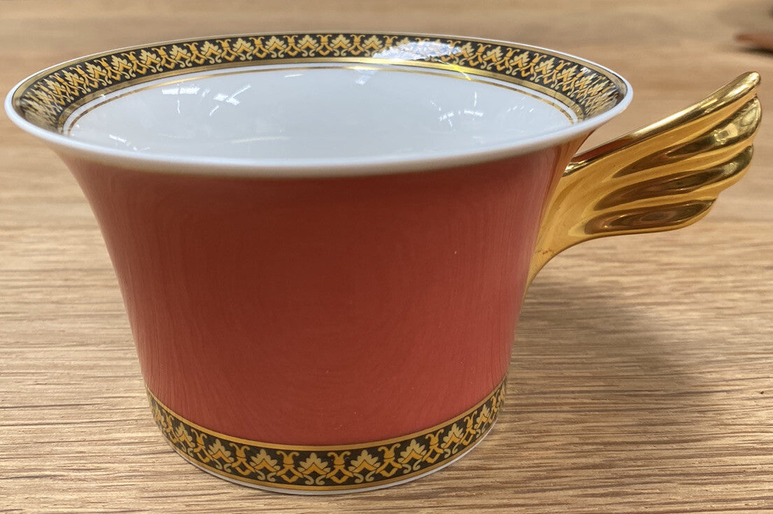 Rosenthal Versace "Medusa" Red Coffee Tea Cup & Saucer BH211