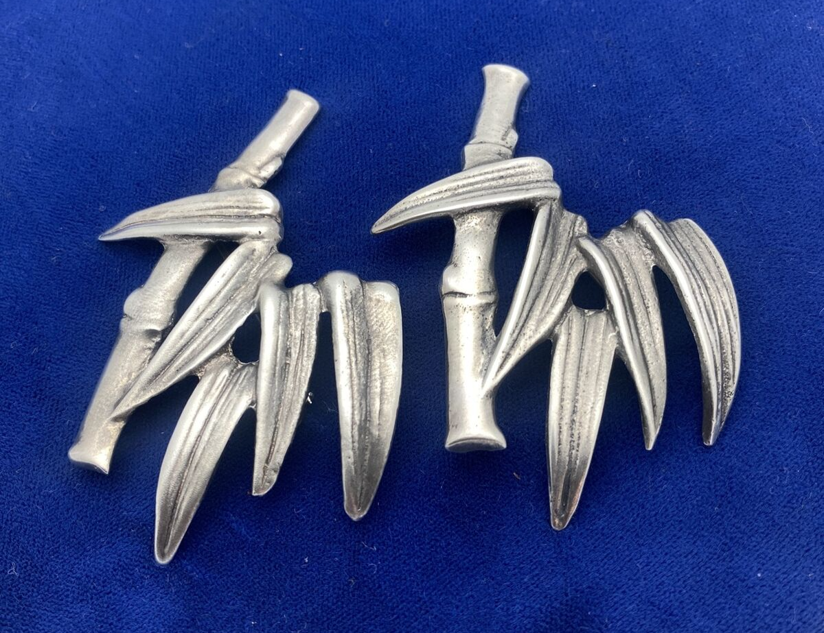 Mings Sterling Large Bamboo Pin/Brooch Signed - 1940's  Honolulu, Hawaii 2 avail