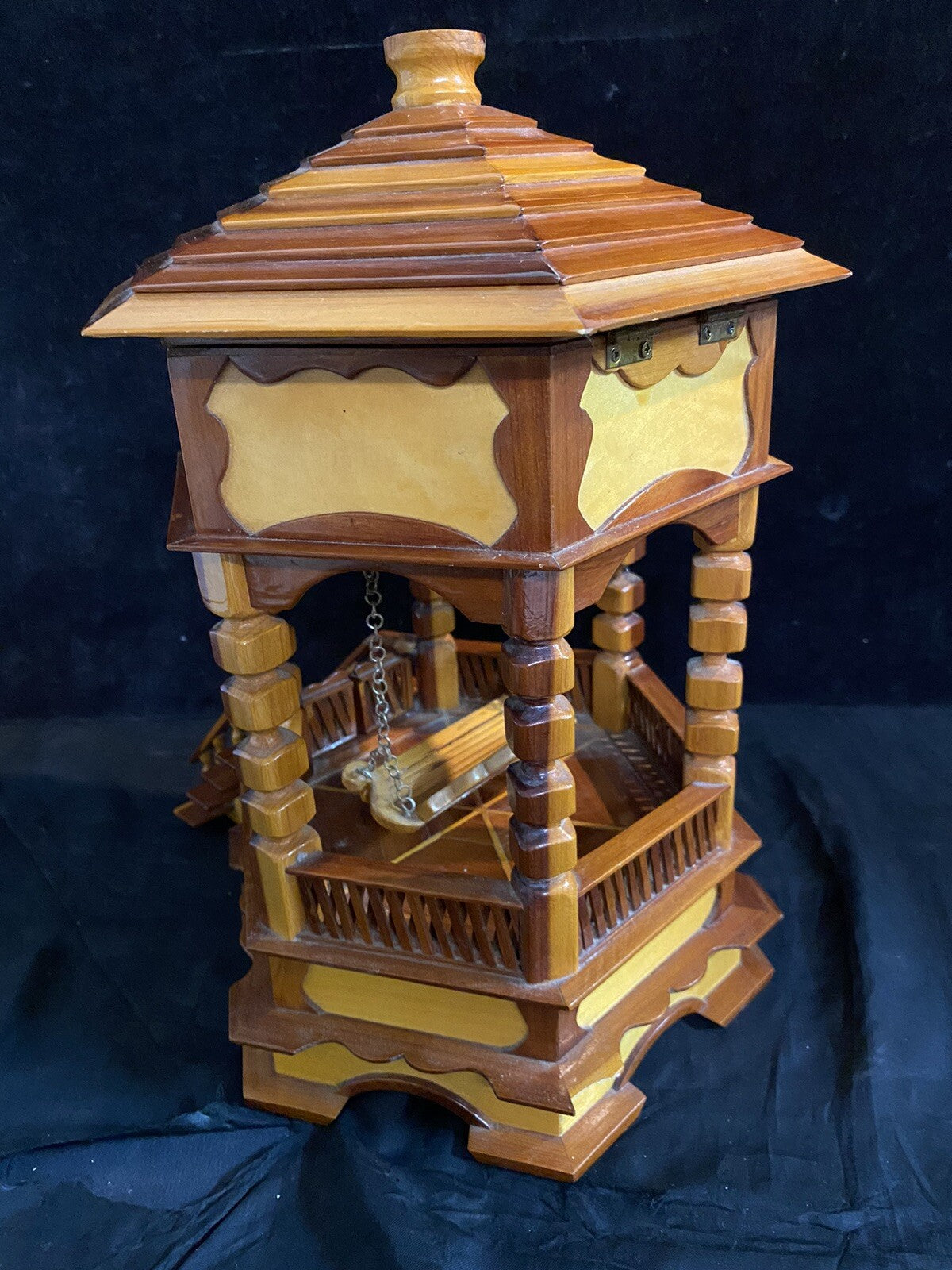 Handmade Wooden Gazebo Jewelry Box