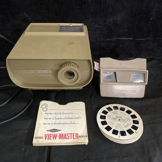 TESTED! Sawyers View-Master Deluxe Projector and Handheld w/ 11 Slides