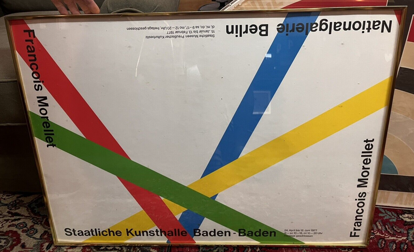 VTG Francois Morellet Berlin Art Gallery 1977 Frank Stella Poster BH72