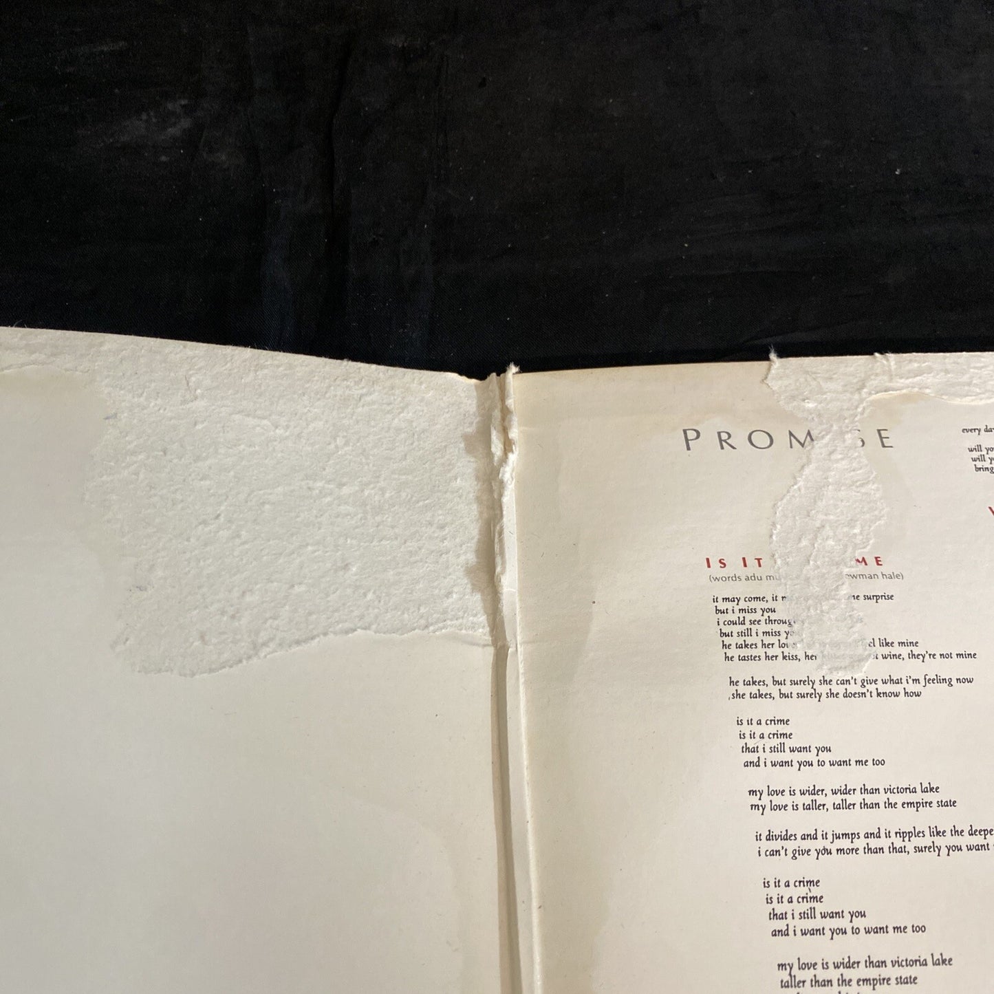 PROMO STAMPED SADE-PROMISE 1985 PORTRAIT FR 40263- VINYL LP