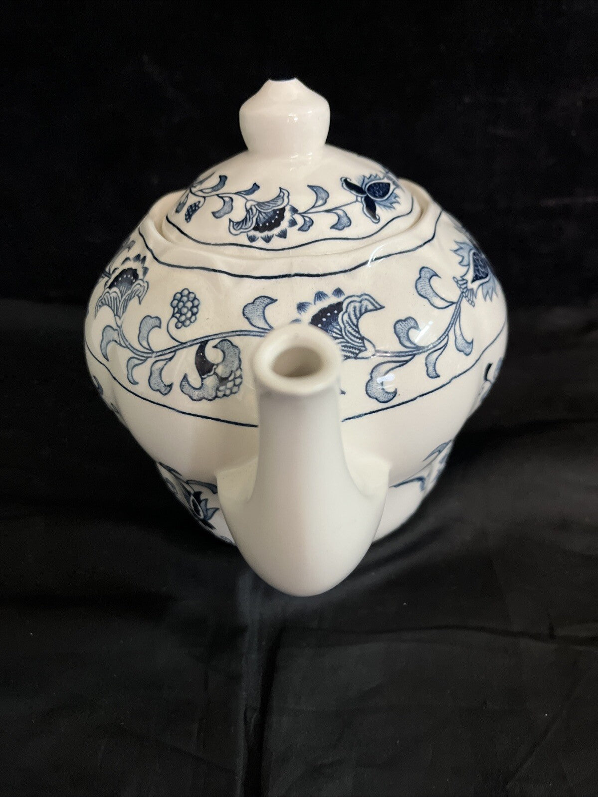 Rare Vintage Double Phoenix Nikko Japan Ming Tree Teapot Blue & White