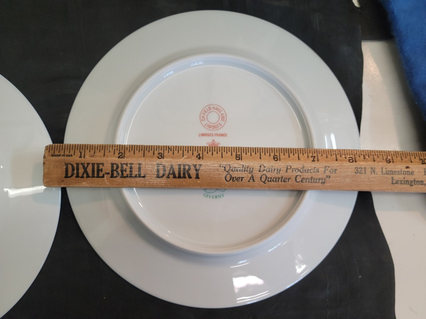 CH Field Haviland Limoges Claude Monet & Giverny Pair Dessert Plates 8.5”