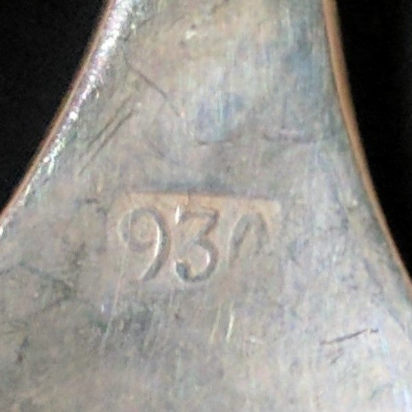1892 Sterling Tea Caddy Spoon Dutch S B Landeck London Repousse Hallmarked
