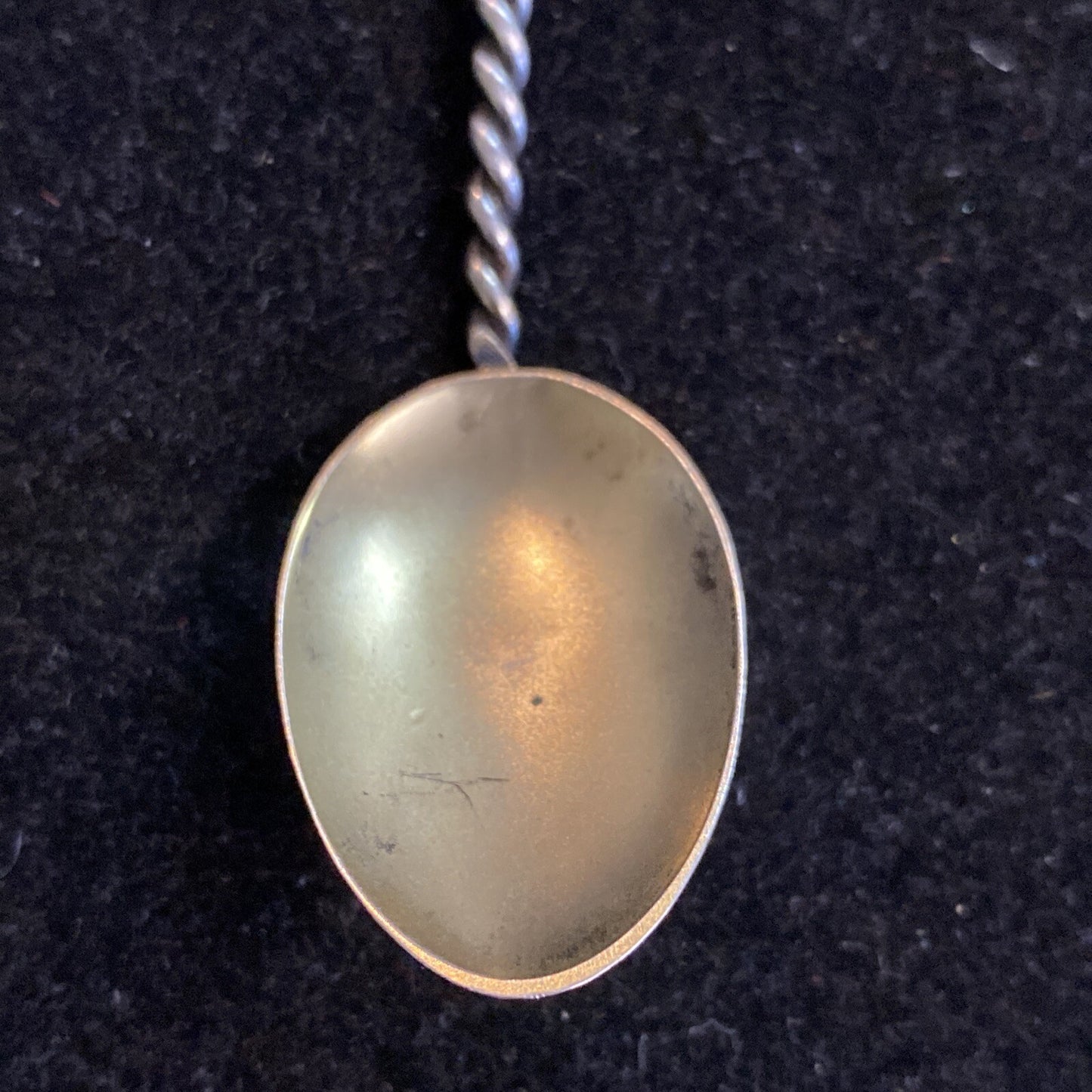 Sterling Silver 4 14" Souvenir Teaspoon 7.87g Gold Wash Bowl