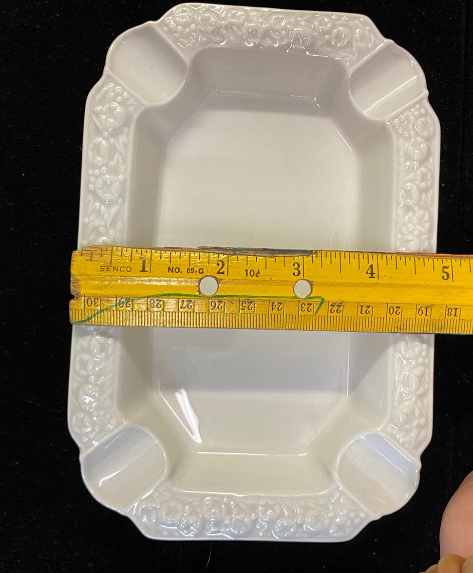 Rosenthal Maria White Classic Rose Set of 3 Stacking Ashtrays