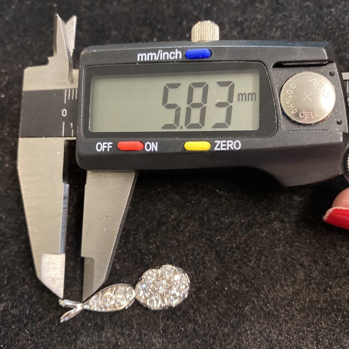 14K Gold 10 Diamond Approx 1.38 cts Pendant 2.9g SI1-SI2 TESTED Sterling Chain