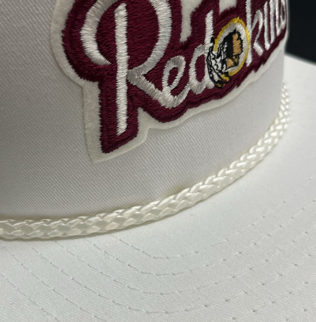 Vtg 100% Cotton NFL Washington Redskins Adjustable Snapback Canvas Hat