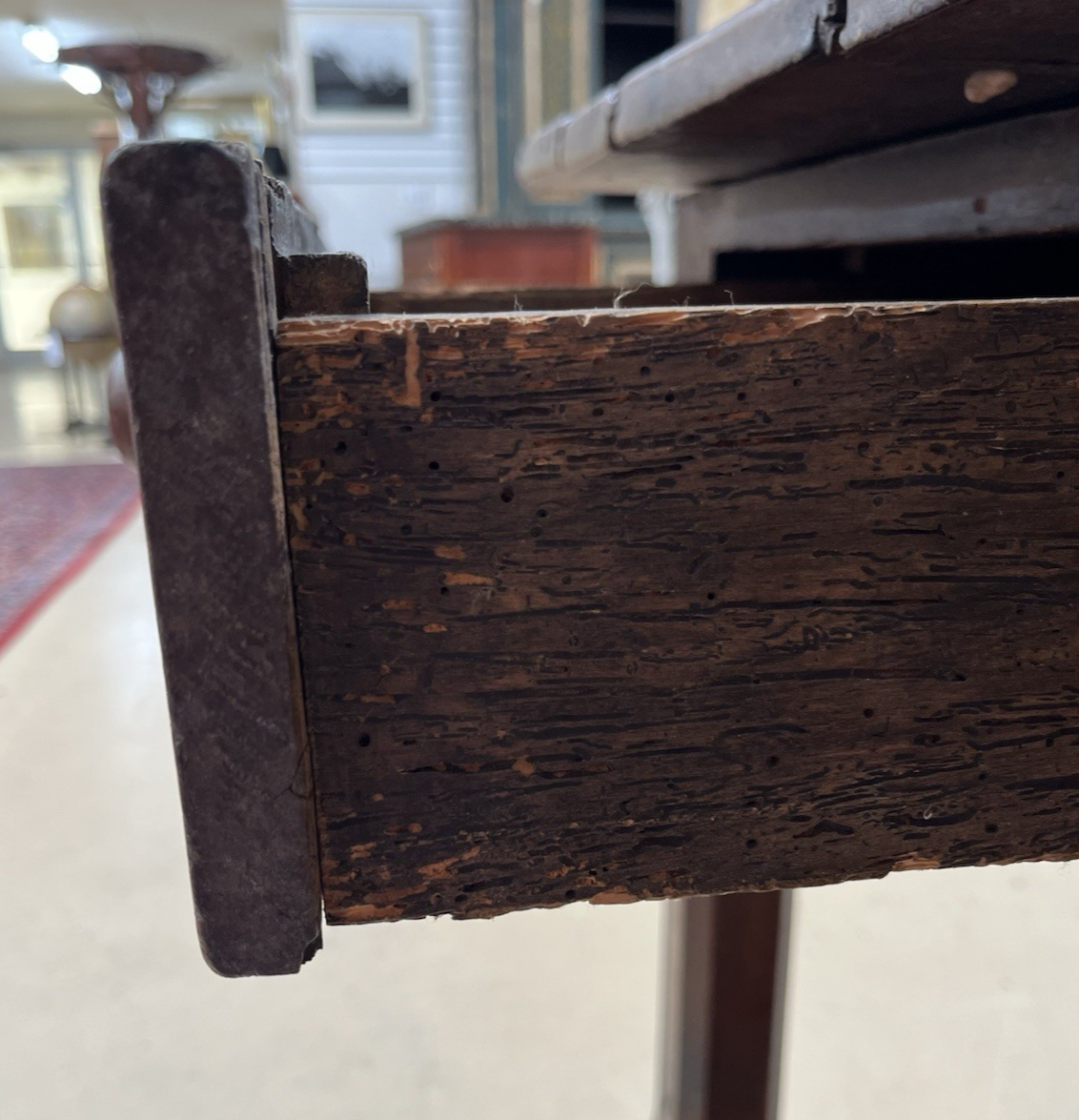 ANTIQUE FRENCH PROVINCIAL OAK RUSTIC FARMHOUSE SOFA DINING WORK TABLE