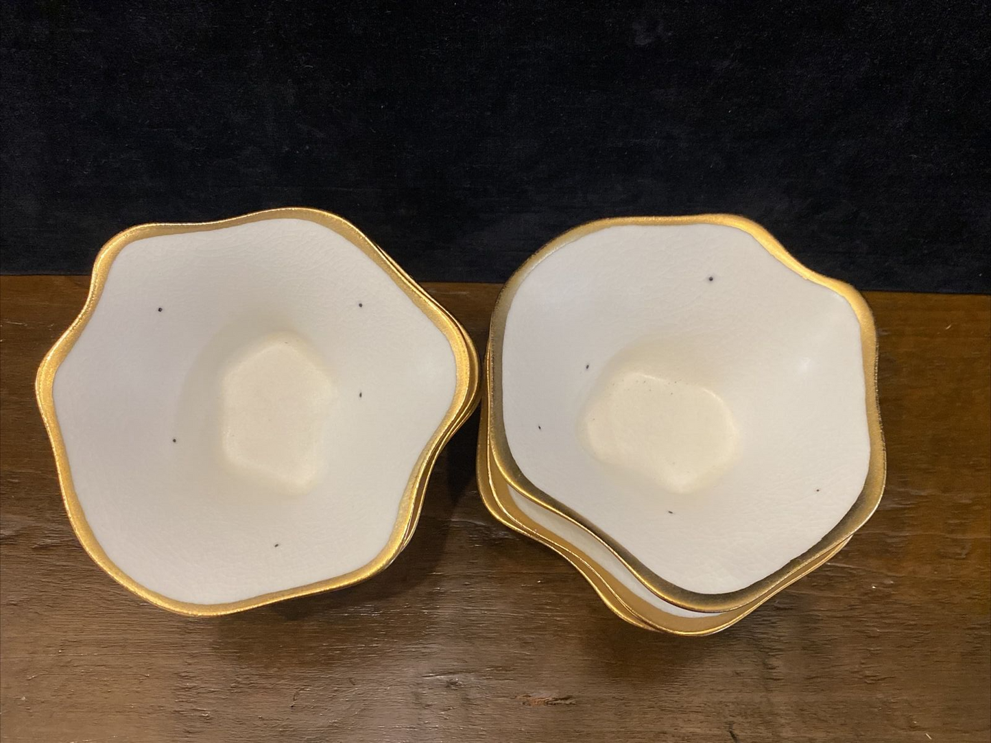Dan Levy 1992 White & 22K Gold Handmade  Dinner Set of 24 Today $4700 Spot BH243