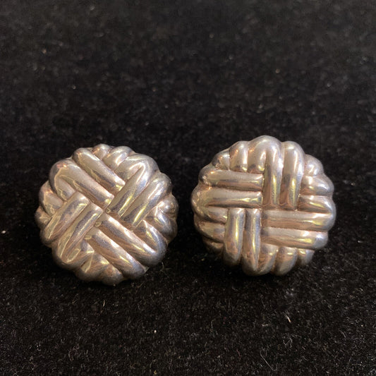 Pair of Sterling Silver 925 Clip On Earrings 15.3g