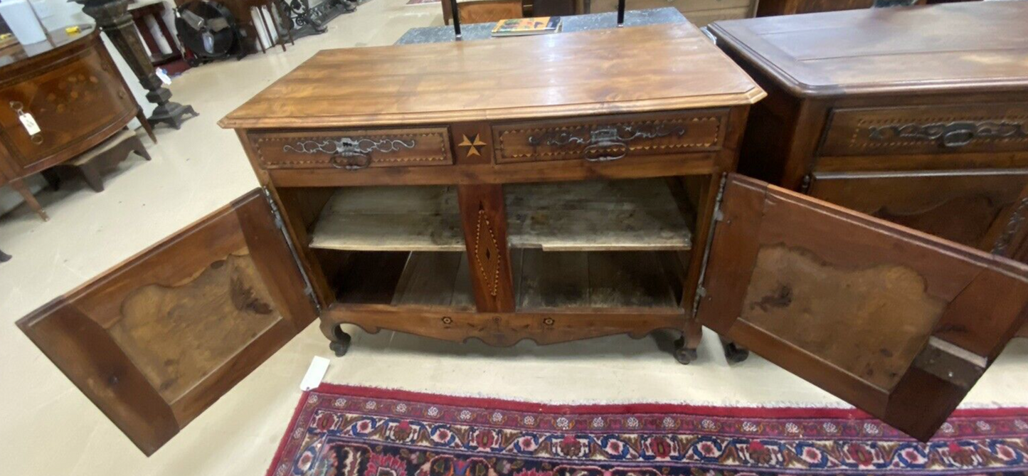 Antique 19th C Inlaid French Burled Walnut Louis XV Commode Cabinet Chest