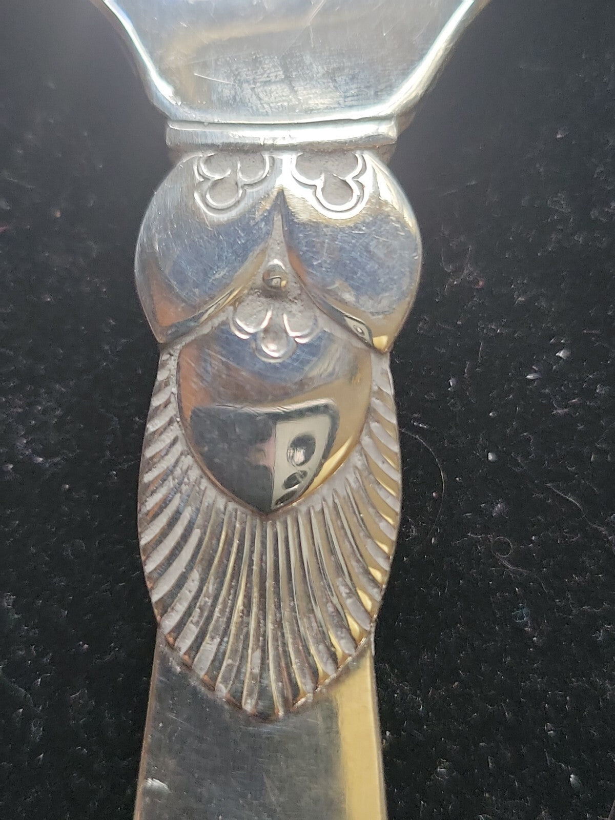 Cactus by Georg Jensen Sterling Silver Salad Serving  9"  Spoon All Sterling NM