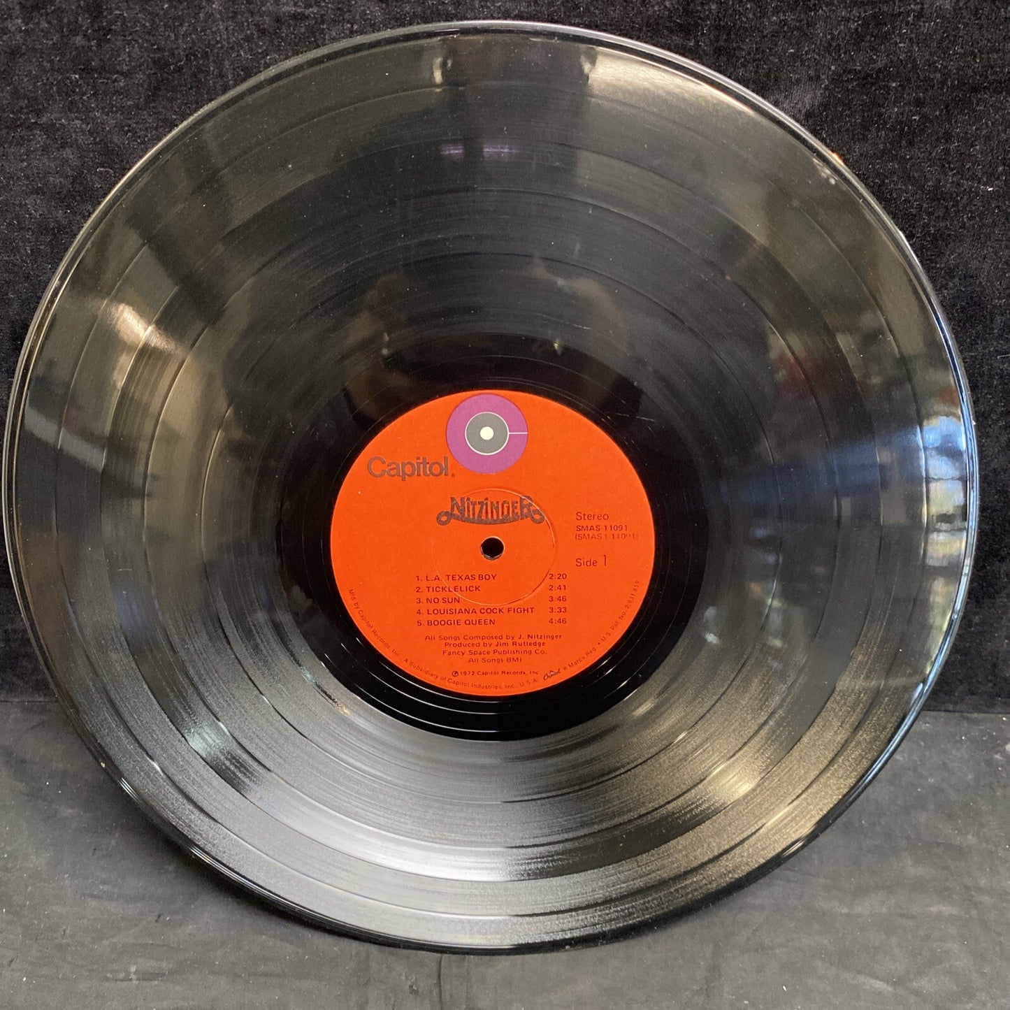 NITZINGER Self Titled CAPITOL SMAS-11091 LP Textured Gatefold