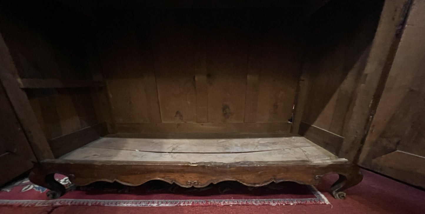 Antique French Oak Provincial Louis XV Chest Buffet Server Commode Sideboard