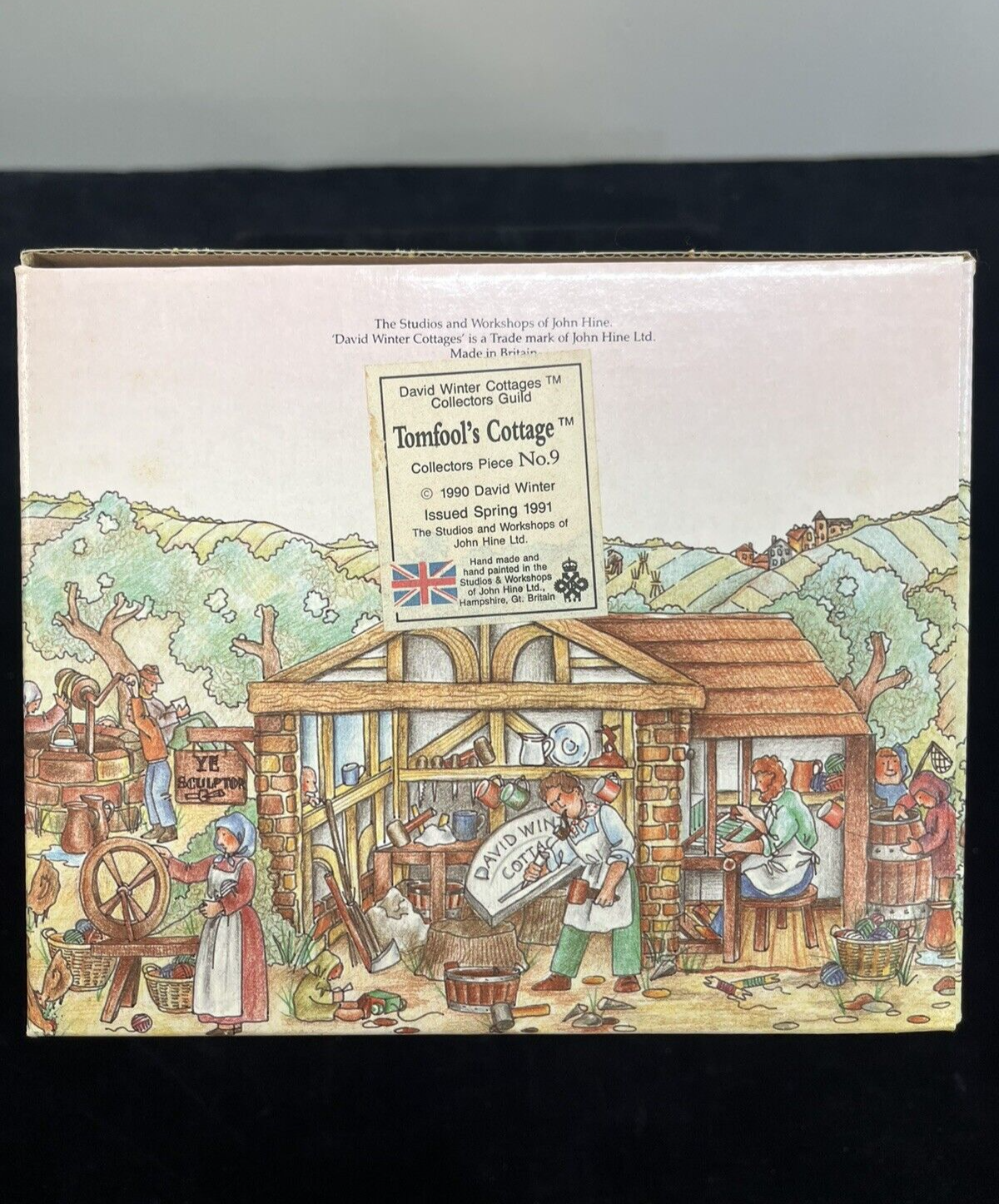 David Winter Cottages Tomfool’s Cottage 1990  Original Box & COA