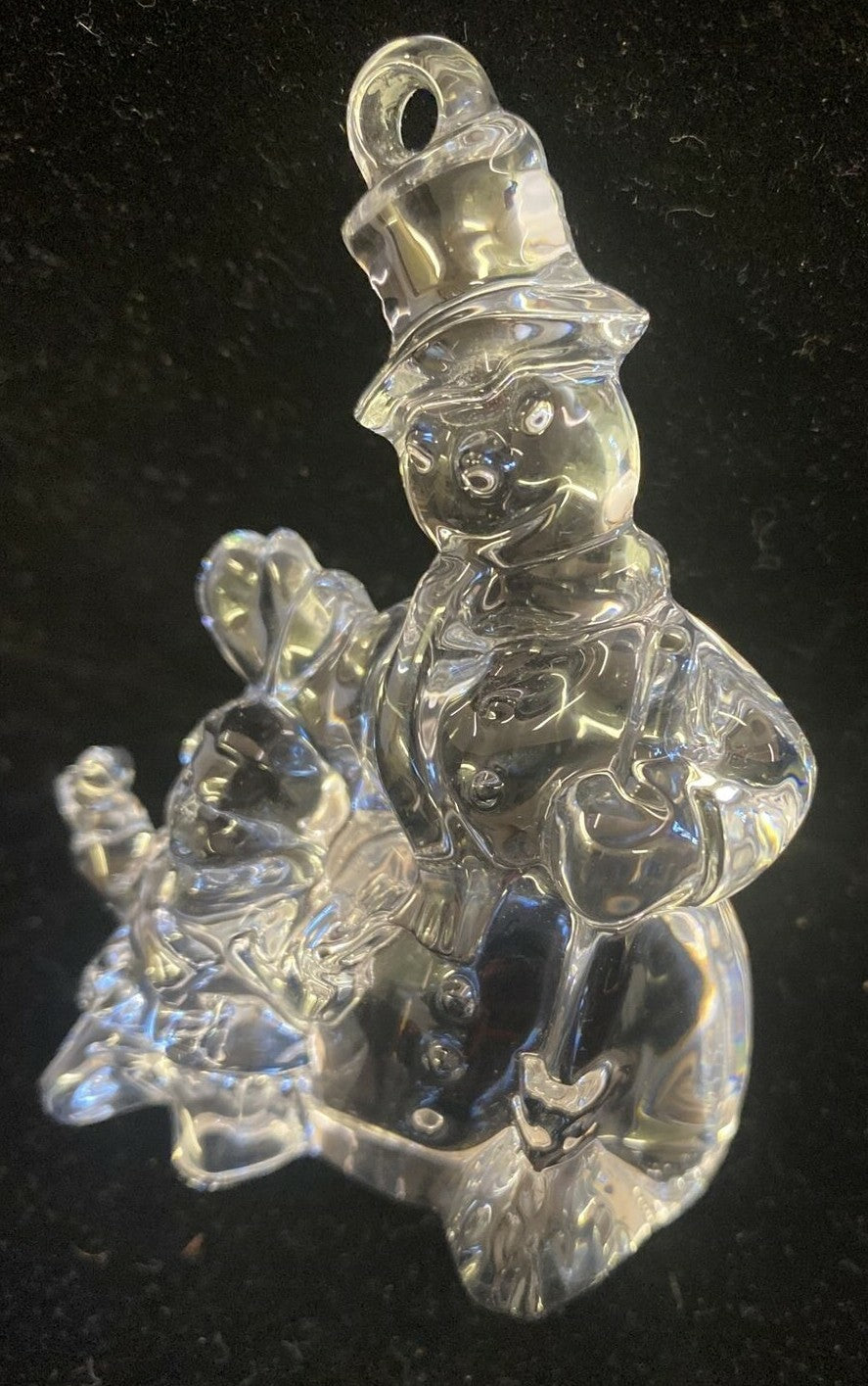 Waterford Crystal 2007 Christmas Wonders  JOLLY SNOWMAN ~ Ornament 142739