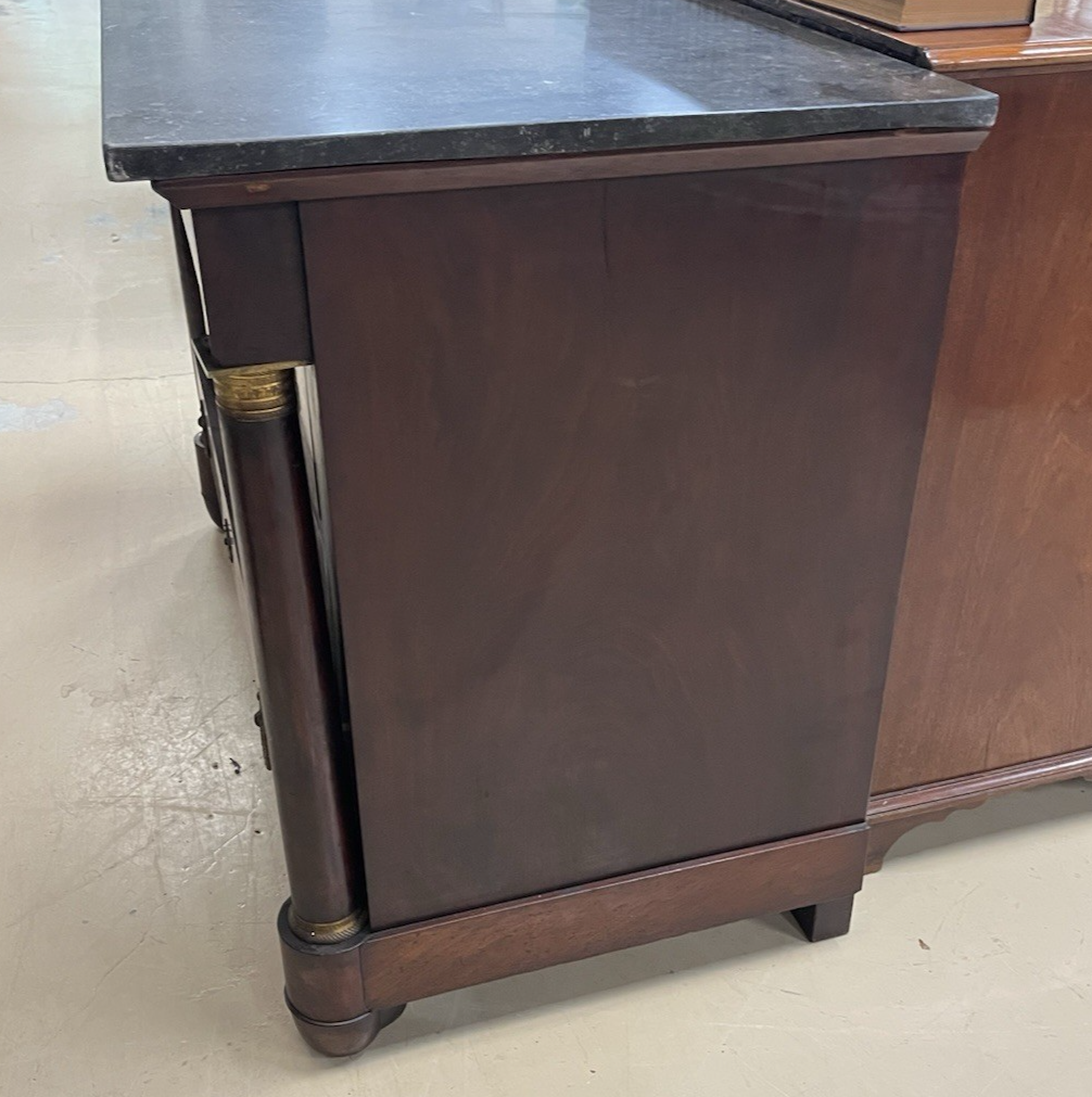 FRENCH EMPIRE MAHOGANY COMMODE, SIGNED P. PISTER, DATED 1819