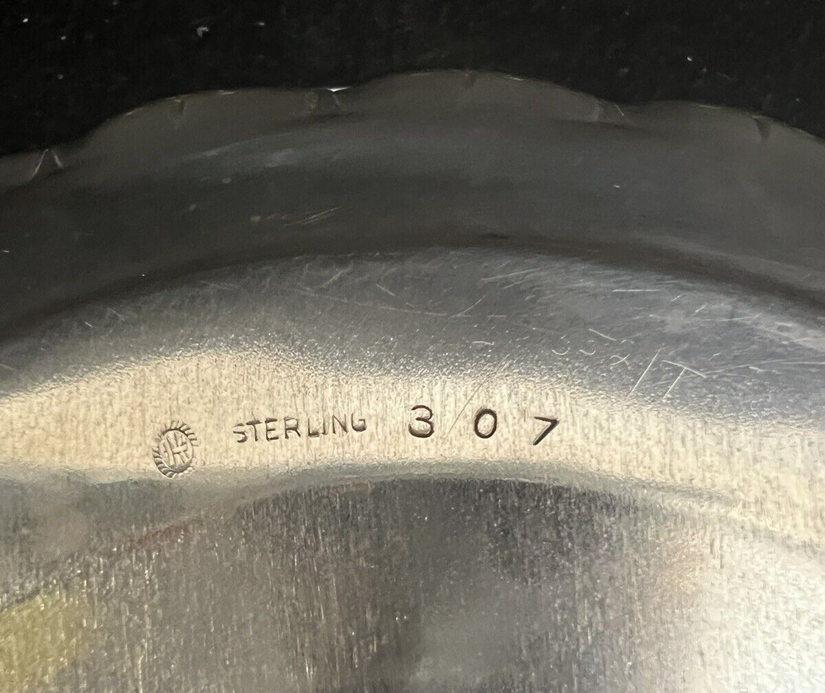 Antique  9" Sterling Bowl 307 Hallmark H Hasselbring Repousse Mono T 190g