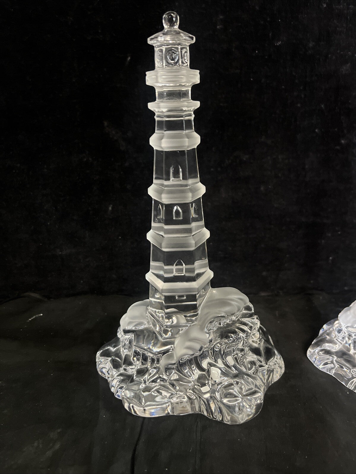 Pair of Lenox Light at Crystal Point Lighthouses 8" Height Pagoda Germany