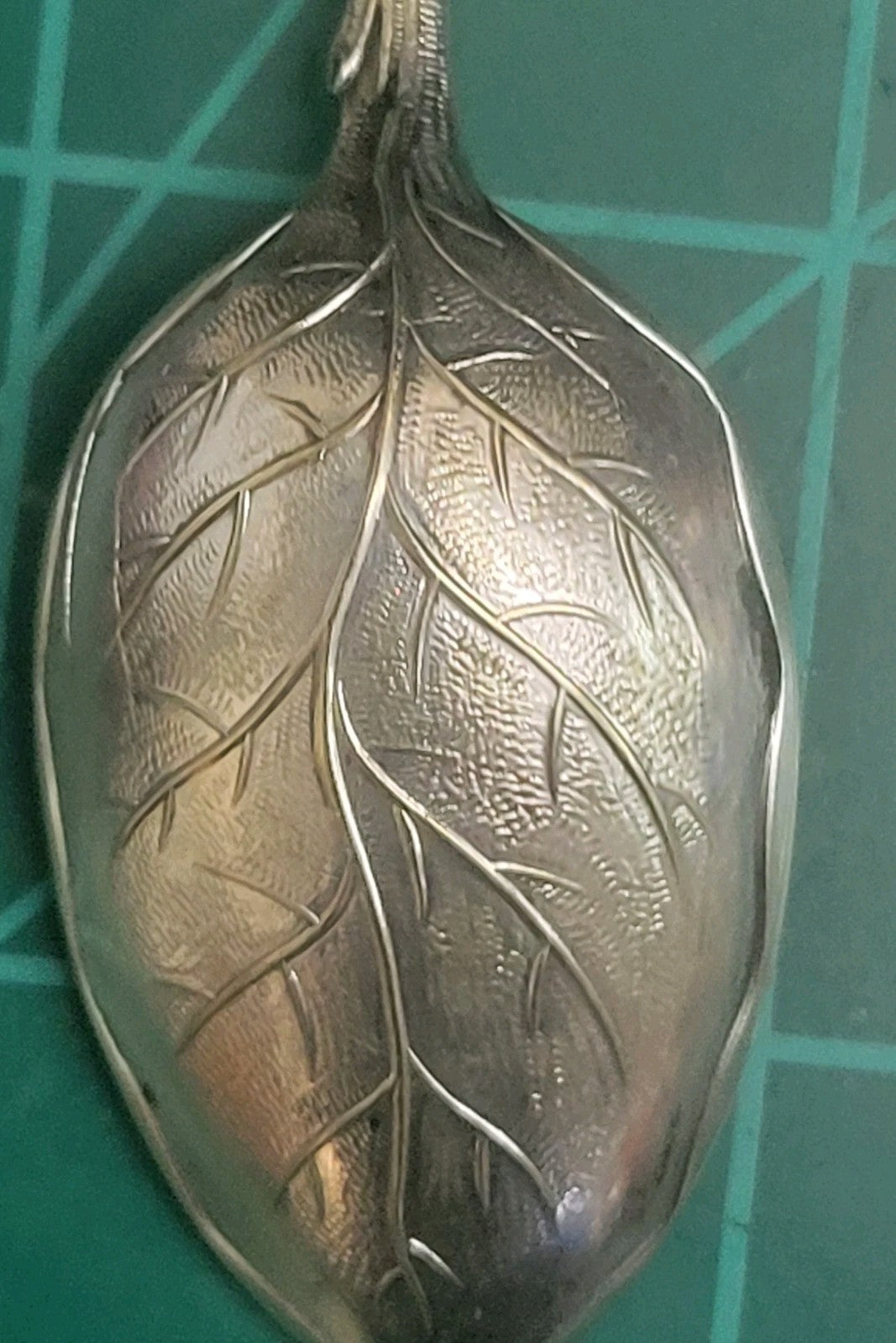 Vintage Silver Plate Napoleon France French Leaf Branch Souvenir Spoon