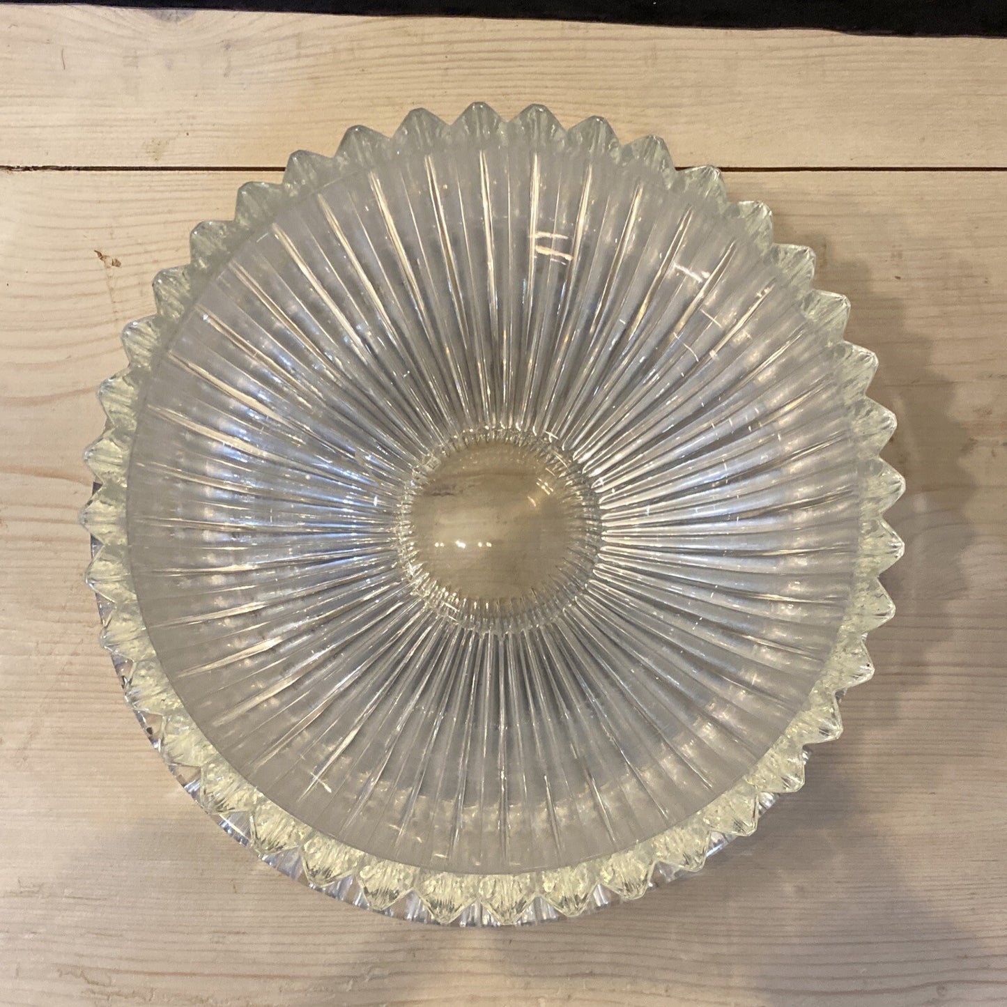 CJR Claus Josef Riedel LARGE AUSTRIAN CUT CRYSTAL Plate & Bowl
