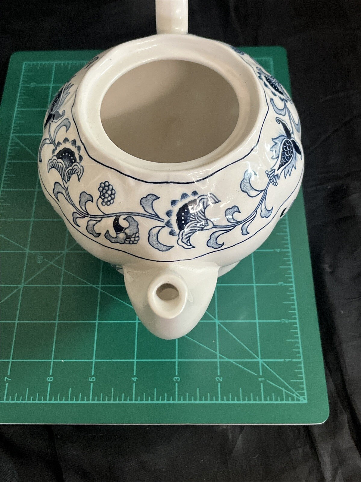 Rare Vintage Double Phoenix Nikko Japan Ming Tree Teapot Blue & White