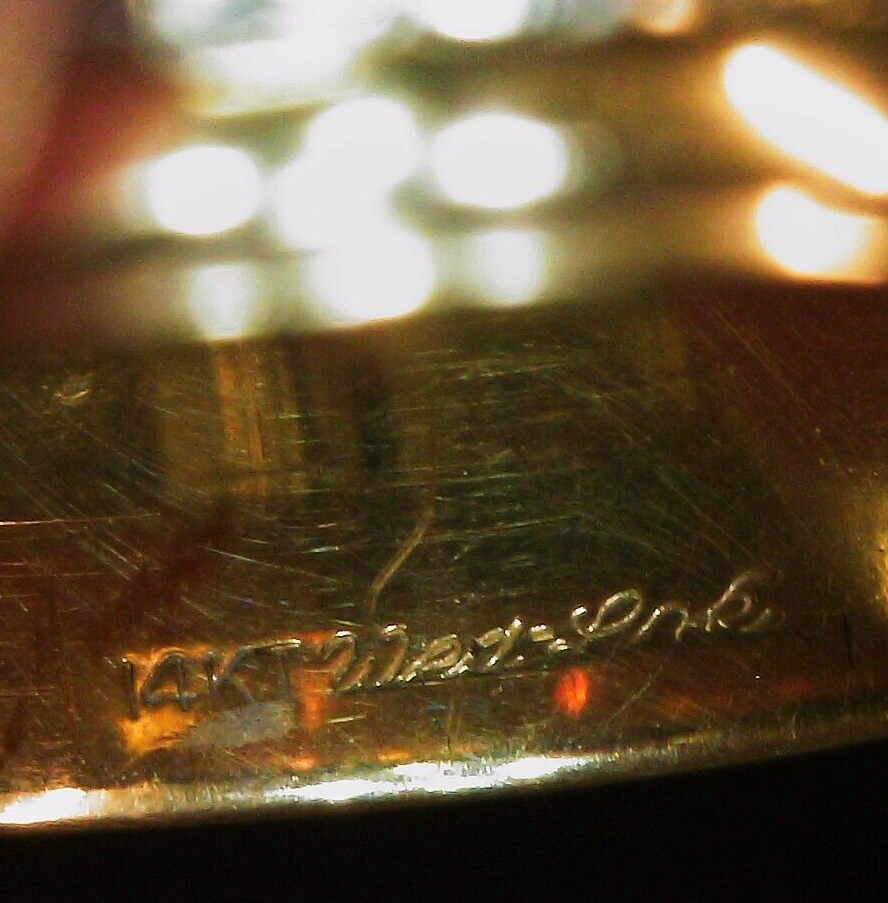 Vtg 14K 9.4g Yellow Gold Duo Pair of Rings Size 7.5 & 10 By Wedlok